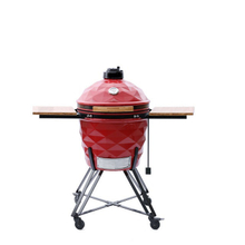 Red outdoor 22inch ceramic kamado bbq grill MCD-2200D